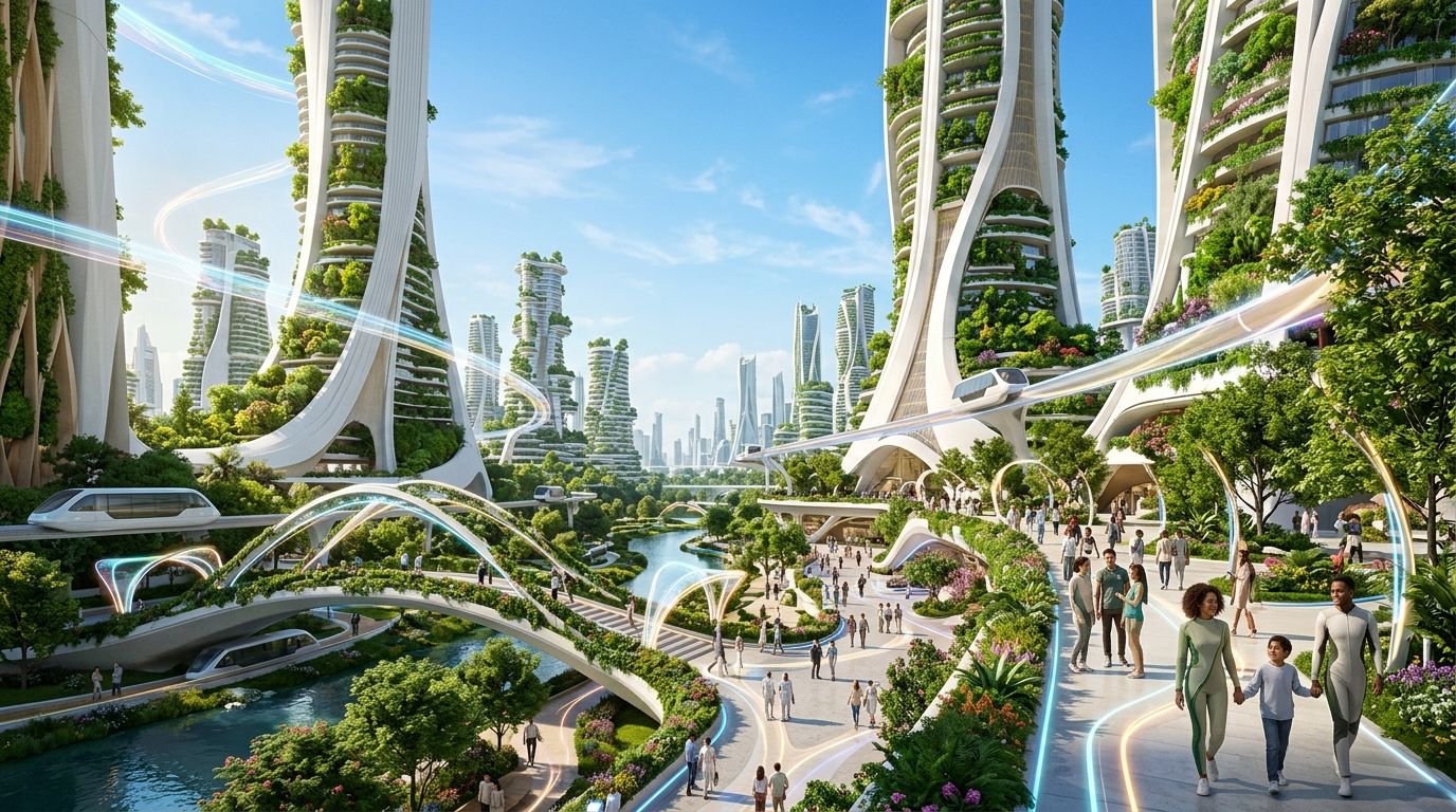 Future city skyline